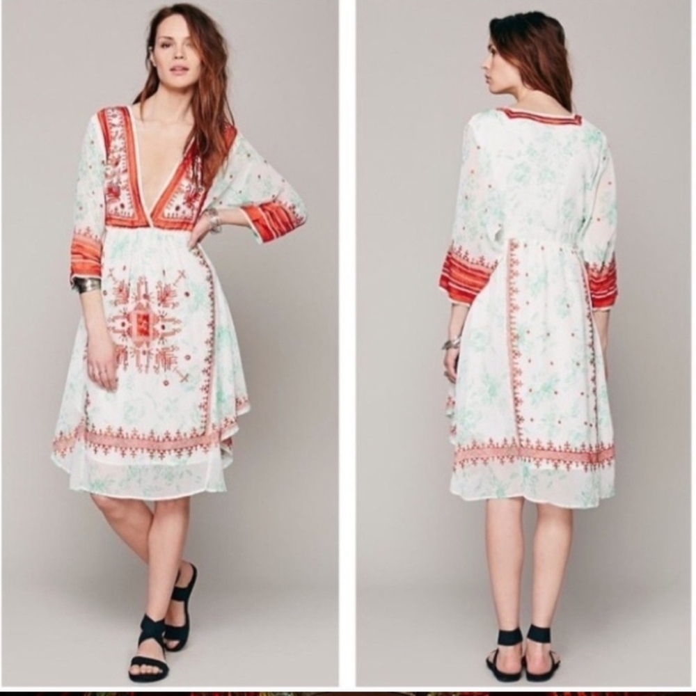 (Free People) New Romantics‎ Boho Floral Dress S